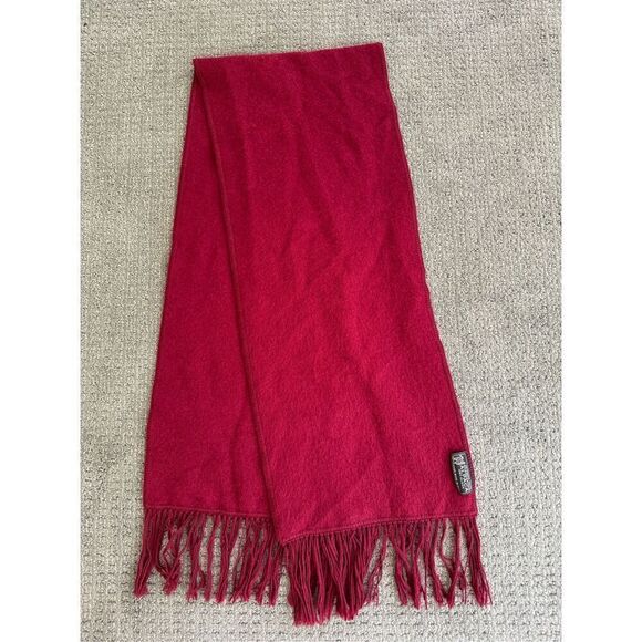 Alpaca Scarf Fringe Burgundy Artesania Textil Ccahuantico Made In Peru - Picture 2 of 7